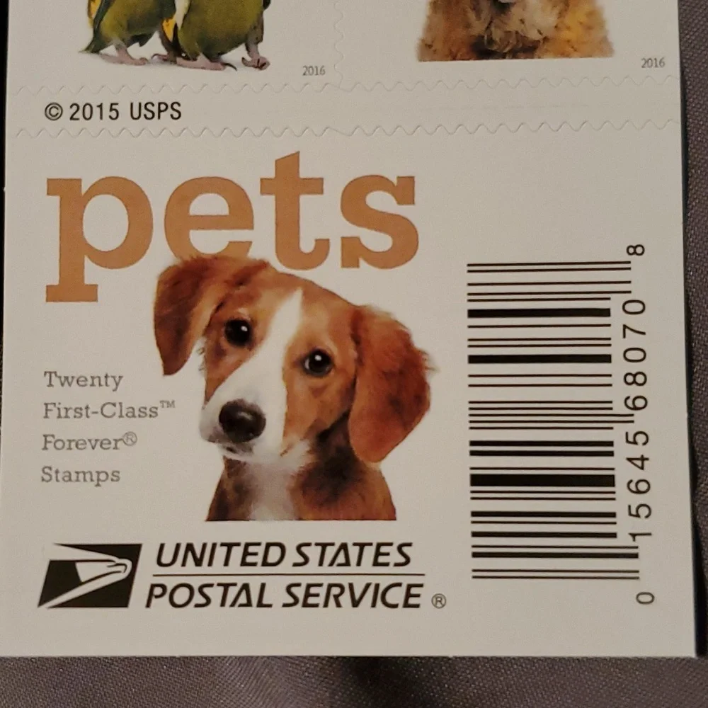 100 Pets 2016 Forever Postage Stamps Postal USPS Dog Cat Horse Bird Rabbit‎ Fish